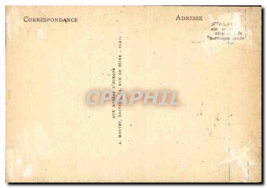 CPA Ravenne Imperatrice Theodora Mosaique de St Vital  — Rückseite