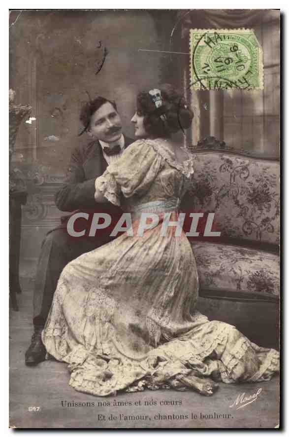 CPA Unissons nos ames et nos coeurs Femme