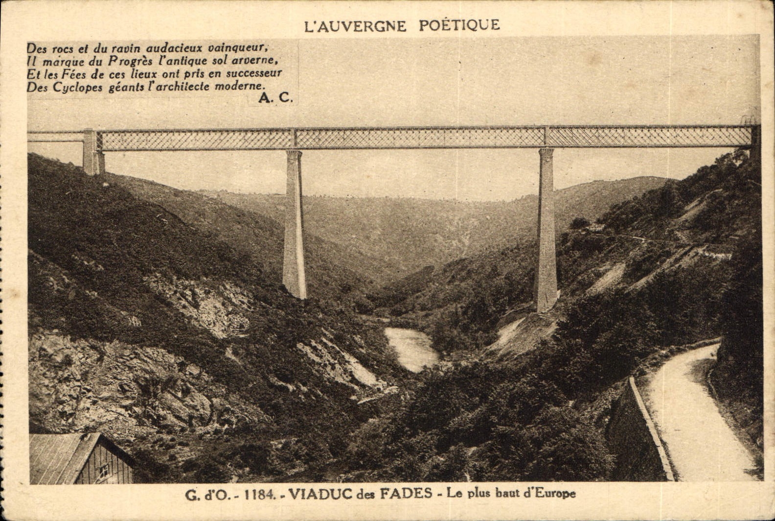 CPA L'Auvergne Poetique Viaduc des Fades Le plus baut d'Europe 