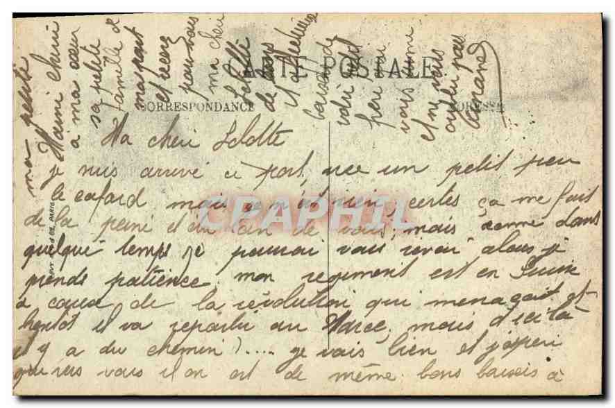 Alais — Ancienne auberge du Coq Hardi — LL. — Verso