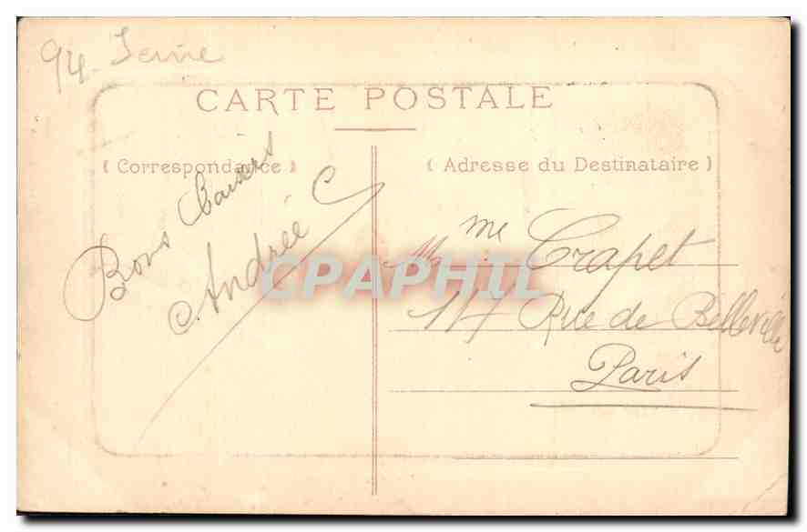 CPA Hospice de Brevannes Le Chateau  — Rückseite