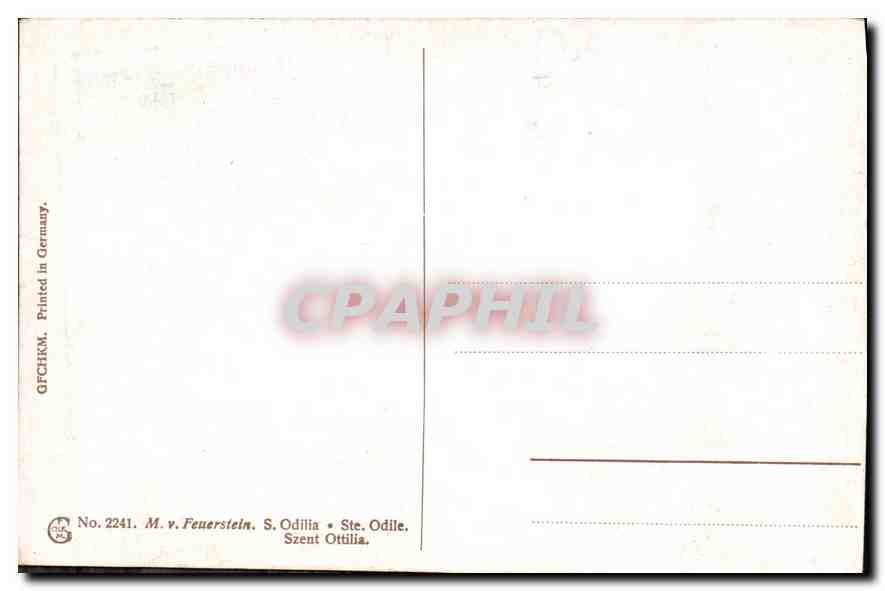 CPA S Odilia  — Verso