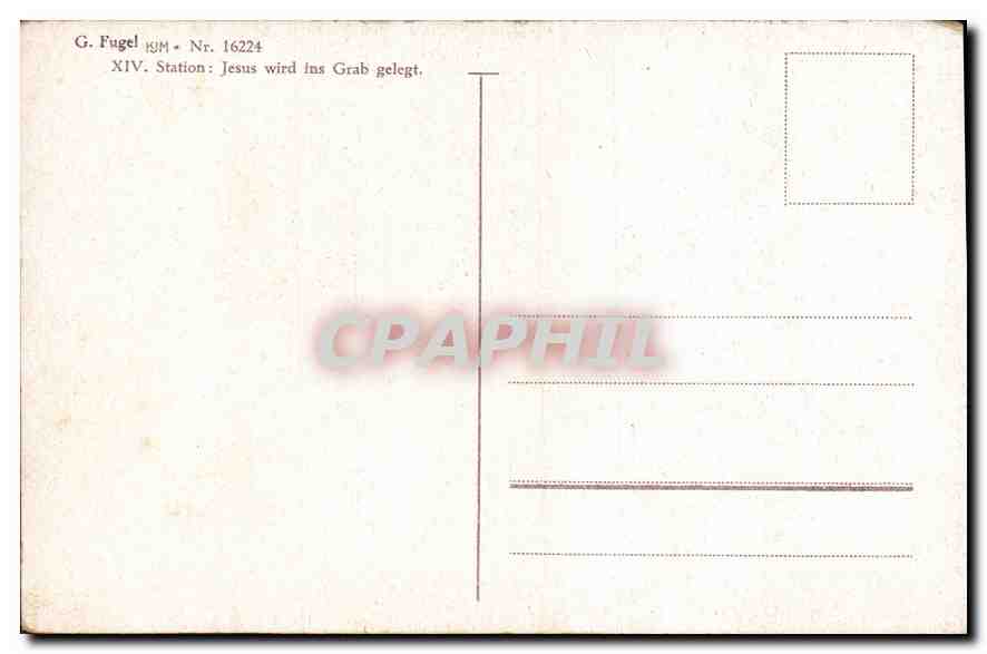 CPA XIV Station Jesus wird Ins Grab gelegt  — Back