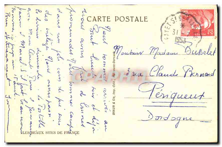 CPA L'Arete du Buet  — Rückseite