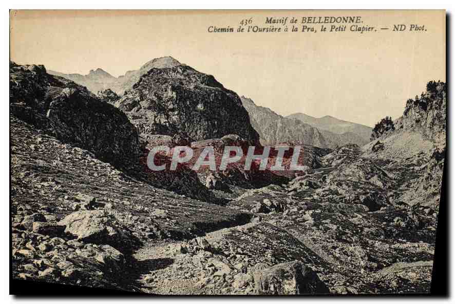Massif de BELLEDONNE — Chemin de l'Oursière à la Pra, le Petit Clapier — ND Phot. n°436