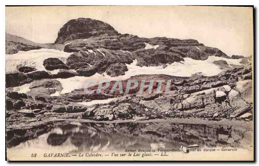 CPA Gavarnie Le Cylindre Vue sur le Lac glace 