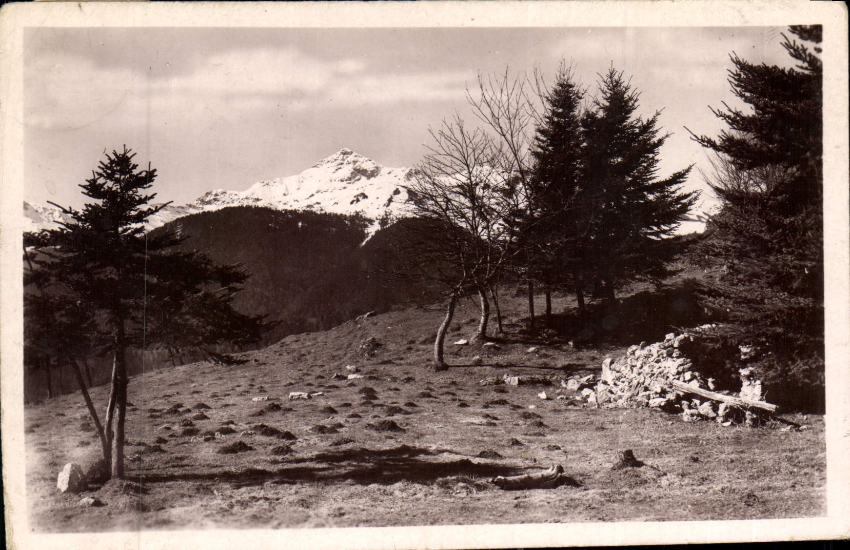 The Pic du Montaigu viewed from the Monné — Near Bagnères-de-Bigorre — Editions 'Marcel'
