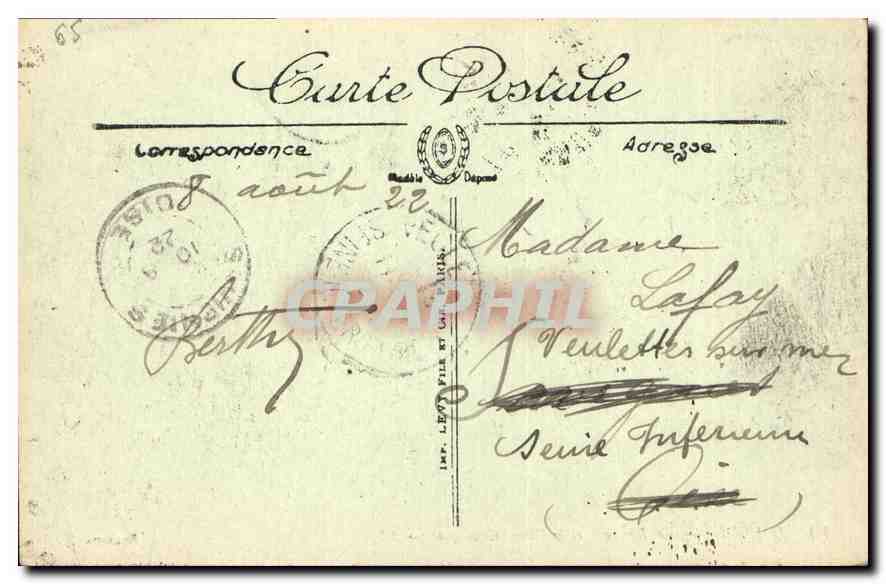 CPA Lourdes La Basilique et la Vierge Couronnee  — Verso