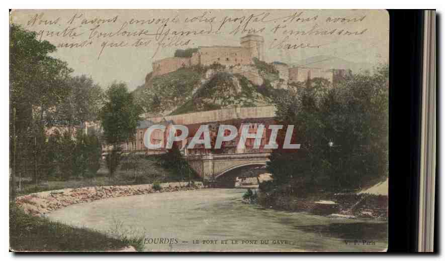 CPA Lourdes Le Fort et le Pont du Gave 