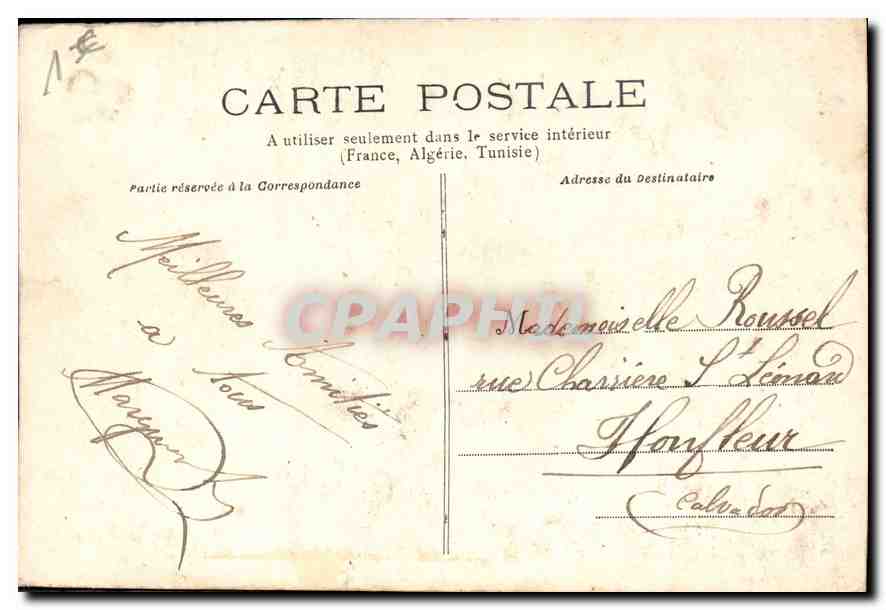 CPA Voeux Sinferes de bonheur  — Rückseite