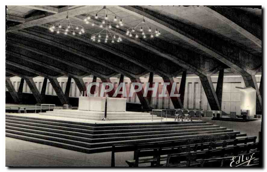CPA Lourdes La Basilique Souterraine St Pie X Consacree le 25 Mars 1958 