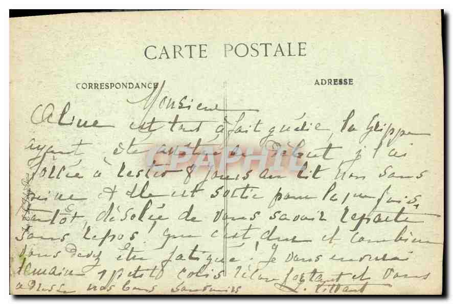 CPA La Boulevard et la rue Basse des Remparts — Rückseite