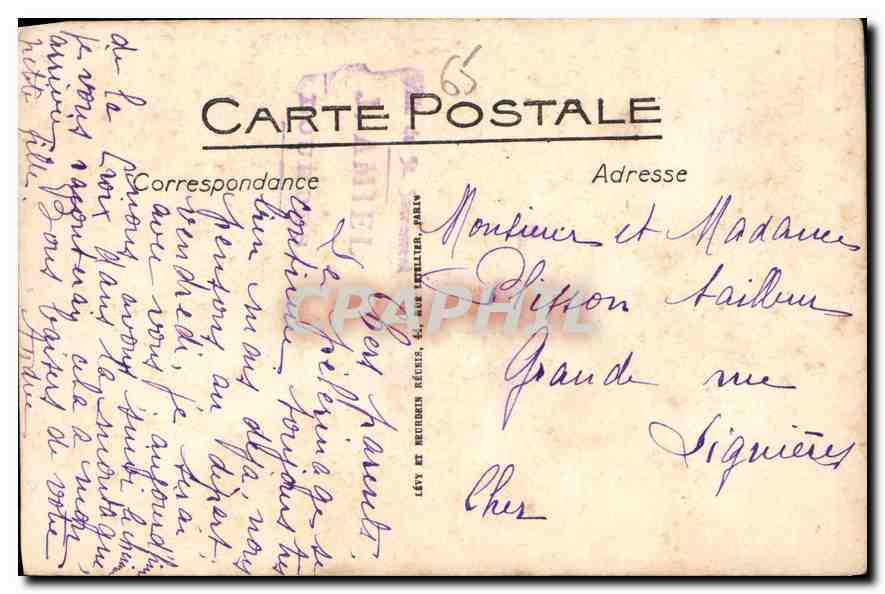 LOURDES — Die Basilika und der Gave — LL. — Verlag LL, Nr. 112 — Rückseite