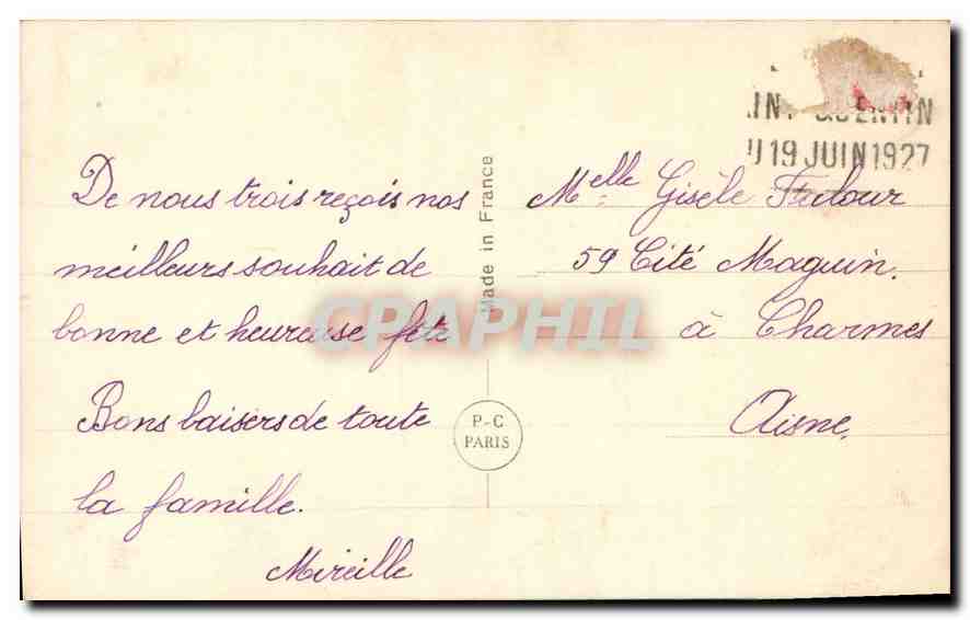 CPA Bonne Fete Femme — Rückseite