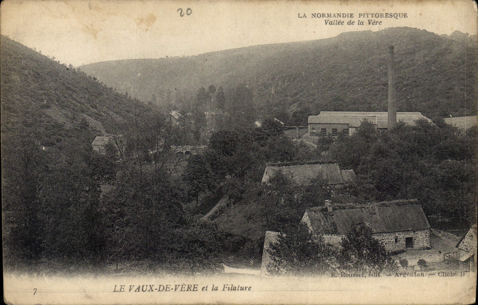 Le Vaux-de-Vère et la Filature — La Normandie pittoresque — E. Roussel, édit. Argentan — Cliché D'