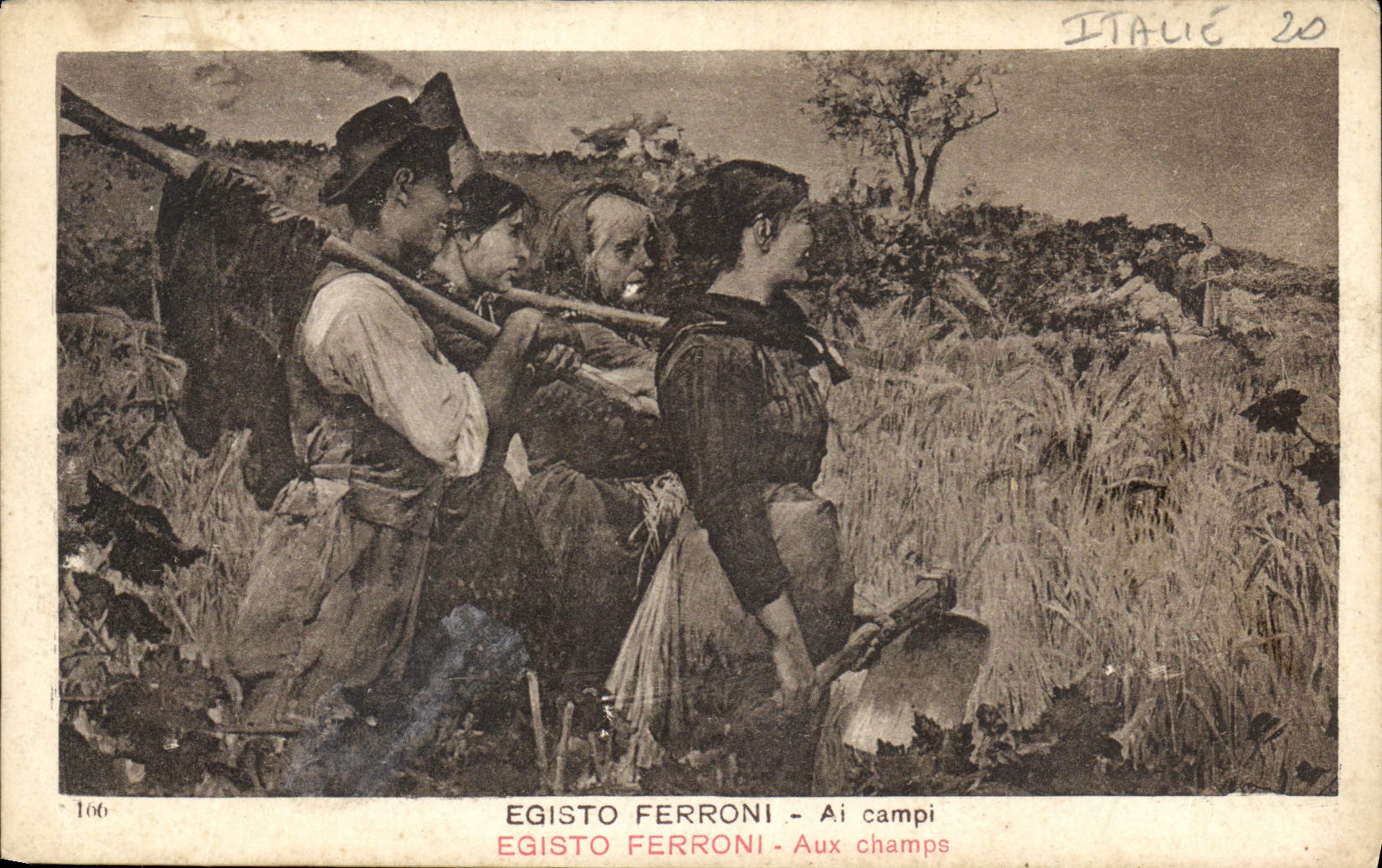 CPA Egisto Ferroni Aux Champs 