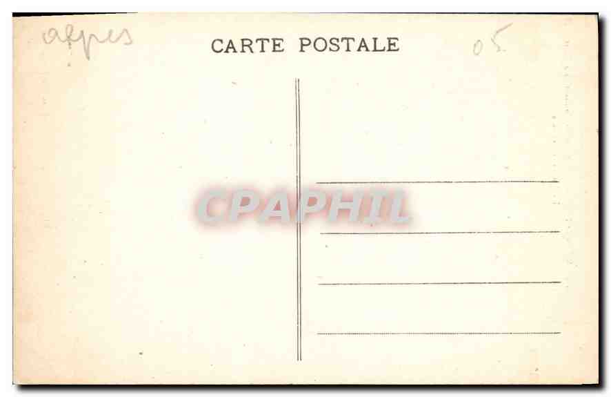 CPA Les Alpes Vallee de l'Ubaye Route de la Condamine St Paul Le Pas de la Reissole  — Verso