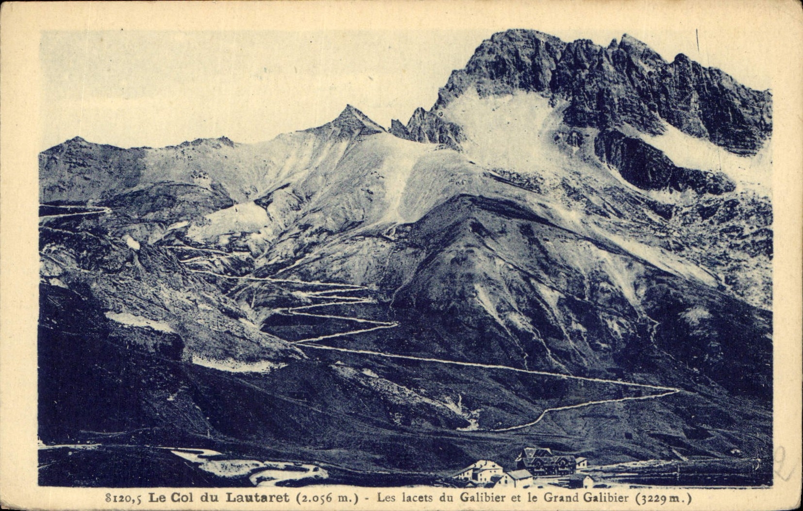 Le Col du Lautaret (2.056 m.) - Les lacets du Galibier et le Grand Galibier (3229 m.) — A. Hourlier, Grenoble