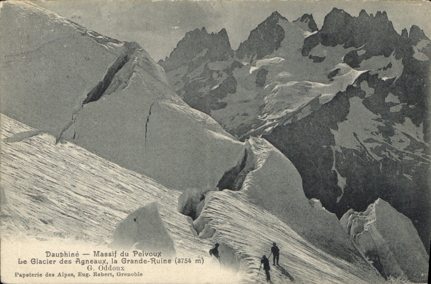 Dauphiné — Massif du Pelvoux, Le Glacier des Agneau, la Grande-Ruine (3754 m) — G. Oddoux, Grenoble