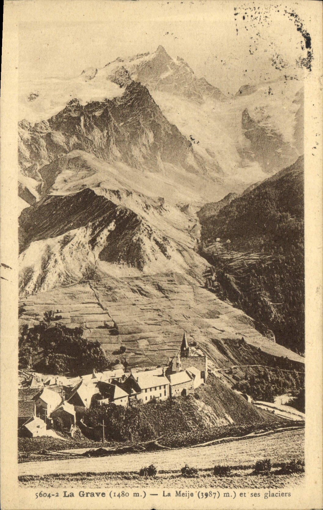 CPA La Grave 1480 m La Meije 3987 m et ses glaciers 