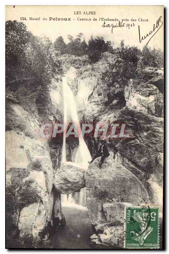 Cascades de l'Eychanda - Massif du Pelvoux — Les Alpes — éditeur inconnu, n° 124