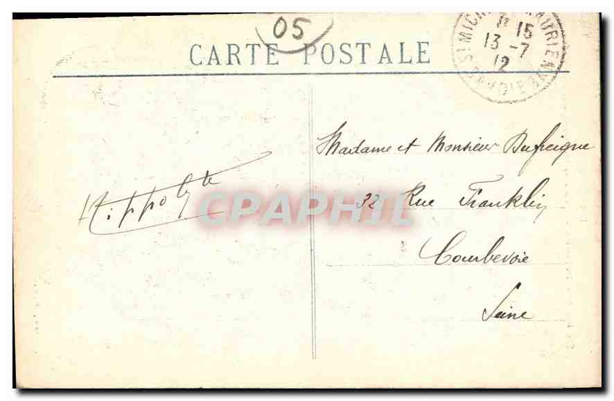 Cascades de l'Eychanda - Massif du Pelvoux — Les Alpes — éditeur inconnu, n° 124 — Verso