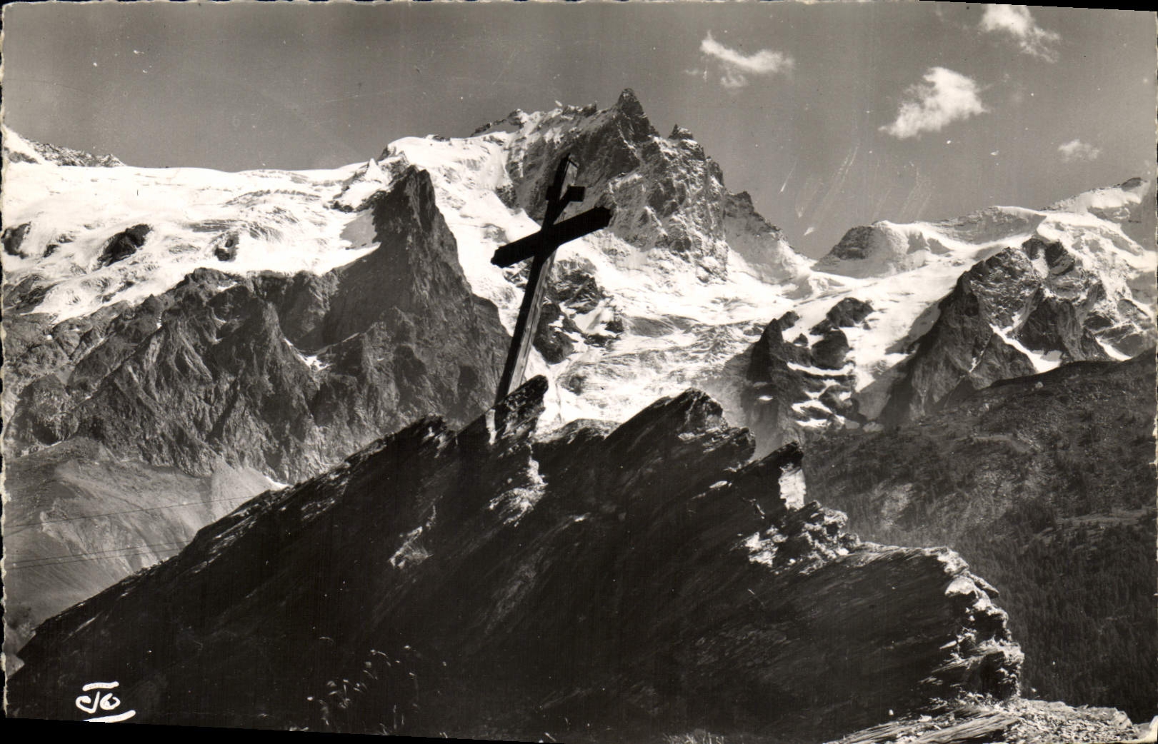 Les Alpes — Environ de la Grave vue prise de la route de Chazelet — éditeur ADEL, n° 1865