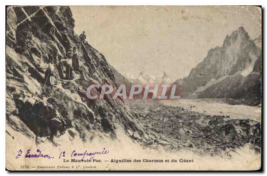 Le Mauvais Pas — Aiguilles des Charmoz et du Géant — Charnaux Frères & Cie, Genève, n° 5170