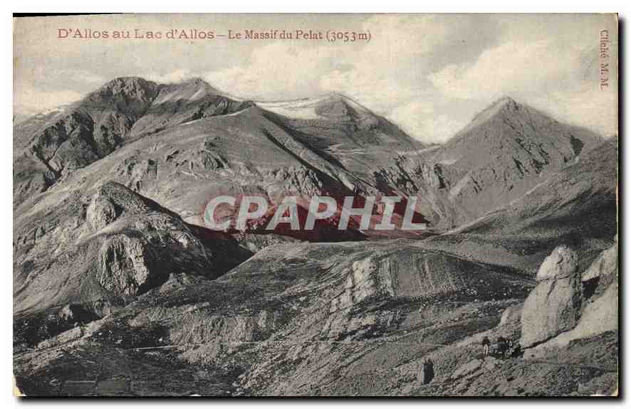 D'Allos au Lac d'Allos — Le Massif du Pelat (3053m) — Châtaignier & M. M.