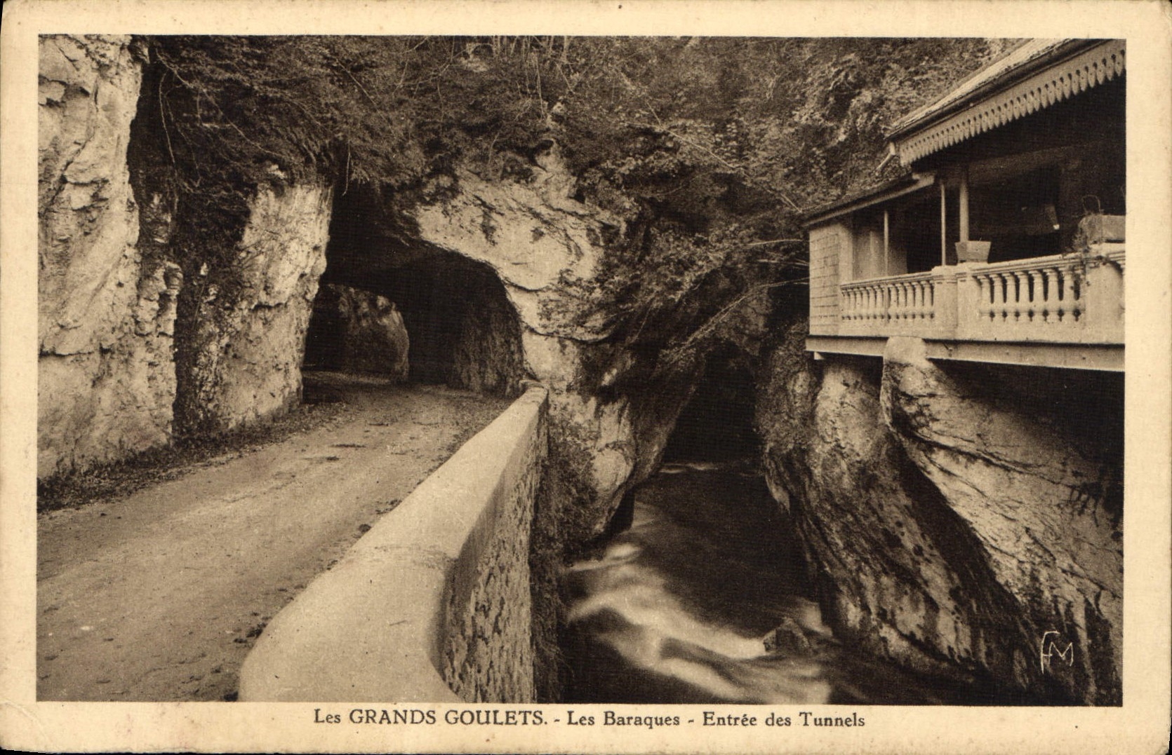 CPA Les Grands Goulets Les Baraques Entree des Tunnel
