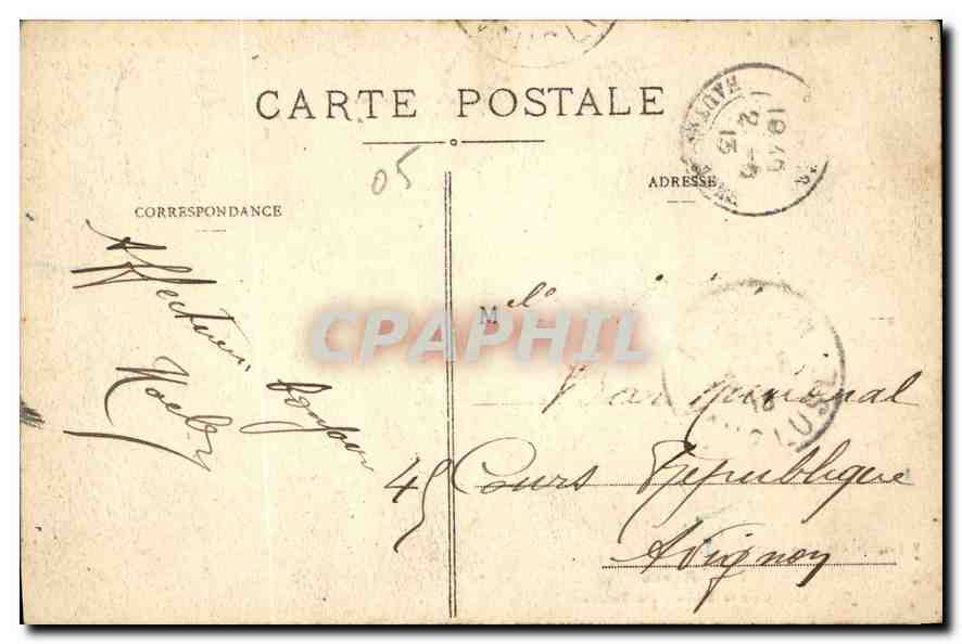 CPA Les Alpes Grande Ruine Pic Bourcet  — Rückseite
