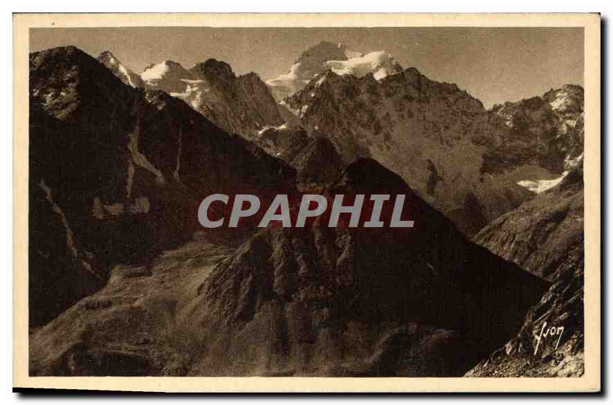 CPA Col du Galibier Hautes Alpes Aufond barre des ecrins 