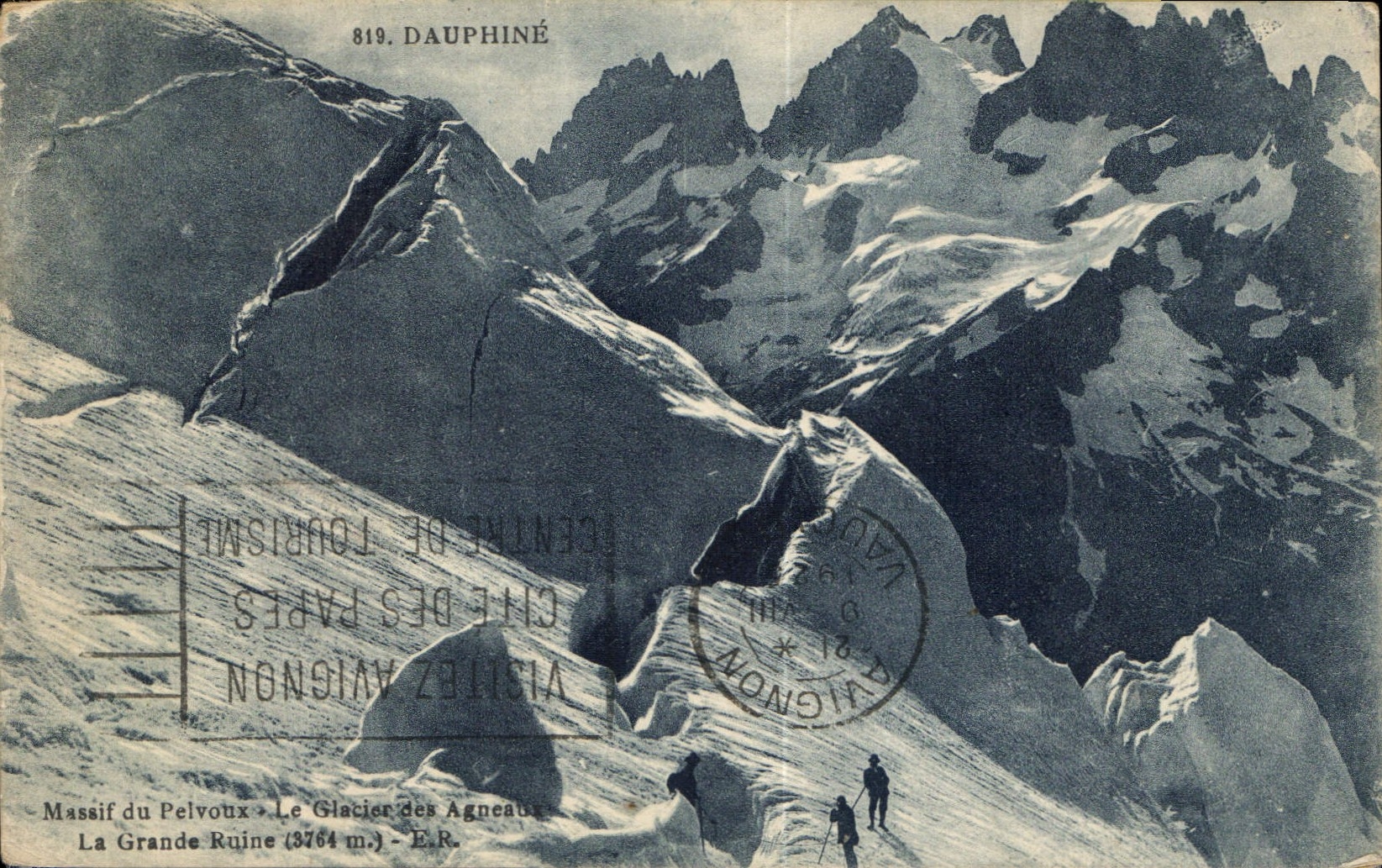 Massif du Pelvoux — Le Glacier des Agneaux — La Grande Ruine (3764 m.) — E.R. — Dauphiné