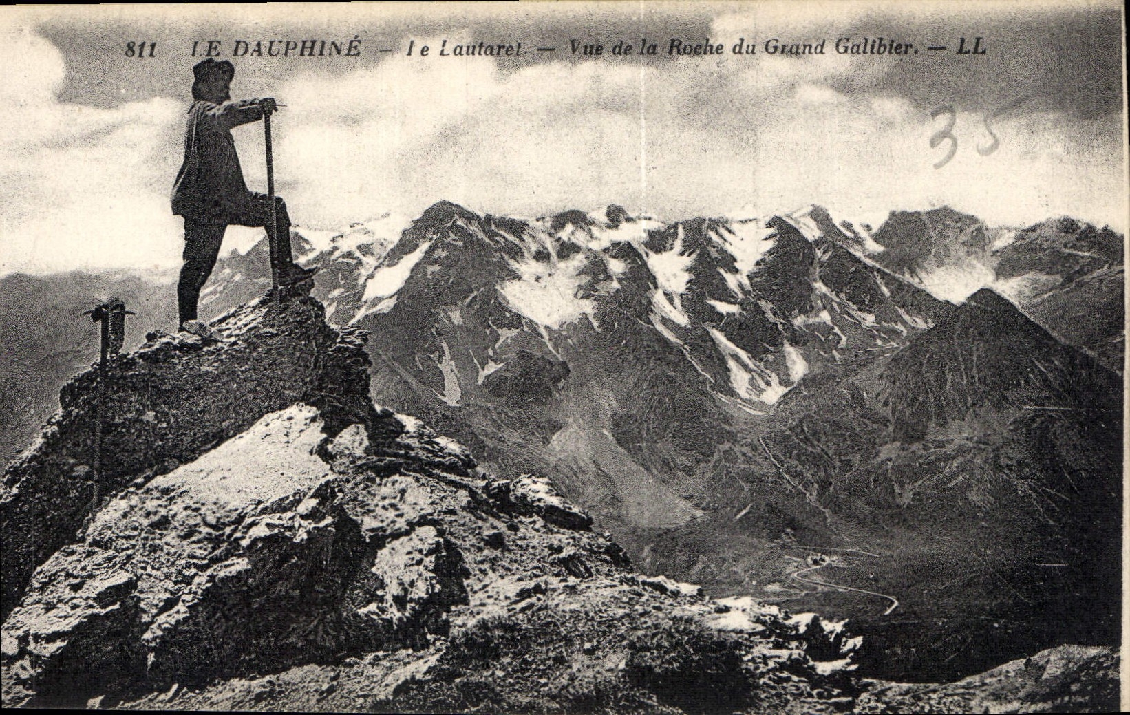 Le Dauphiné — Le Lautaret — Vue de la Roche du Grand Galibier — LL