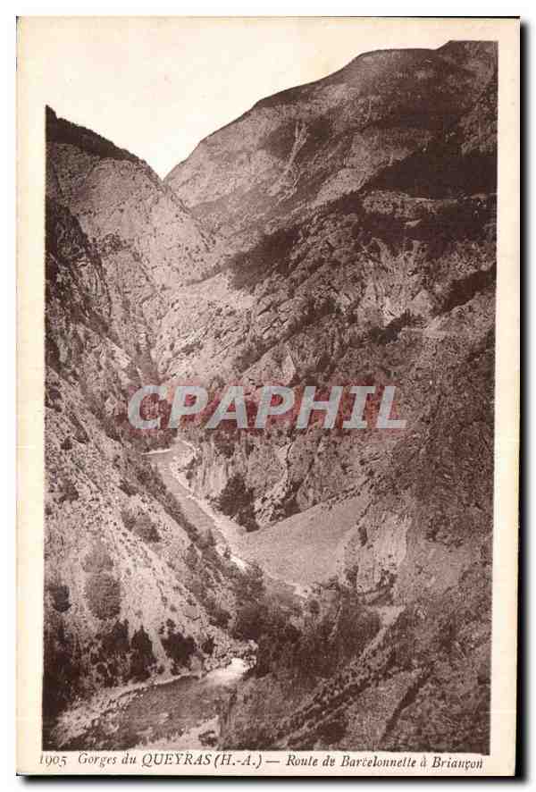 Gorges du Queyras (H.-A.) — Route de Barcelonnette à Briançon — 1905
