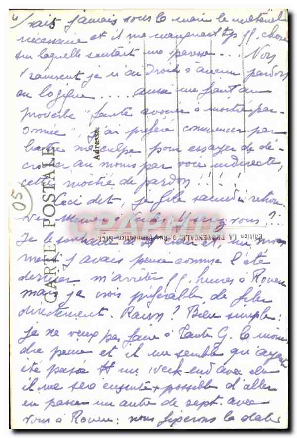 Gorges du Queyras (H.-A.) — Route de Barcelonnette à Briançon — 1905 — Reverso