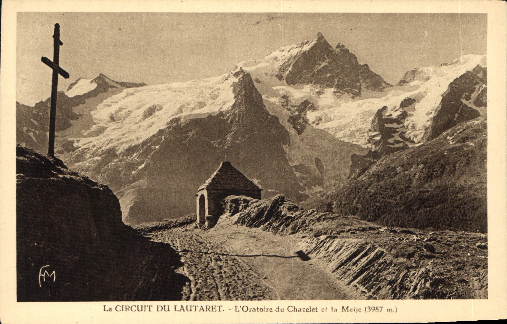 Le Circuit du Lautaret - L'Oratoire du Chazelet et la Meije (3987 m.) — Éditions Martinoro Frères