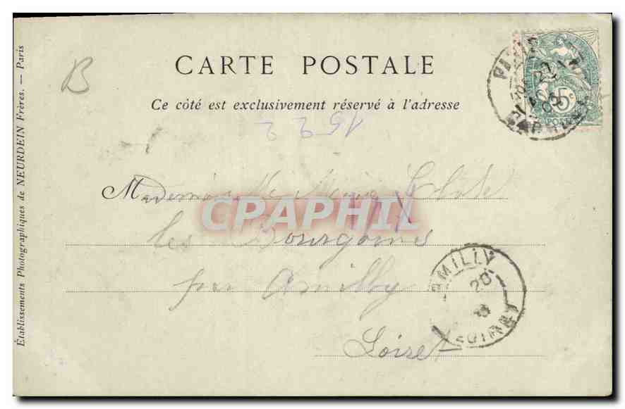 CPA Chateau de Chantilly L'Entree principale et la Chapelle  — Rückseite