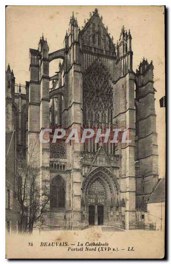 CPA Beauvais La Cathedrale Portail Nord XVI s 