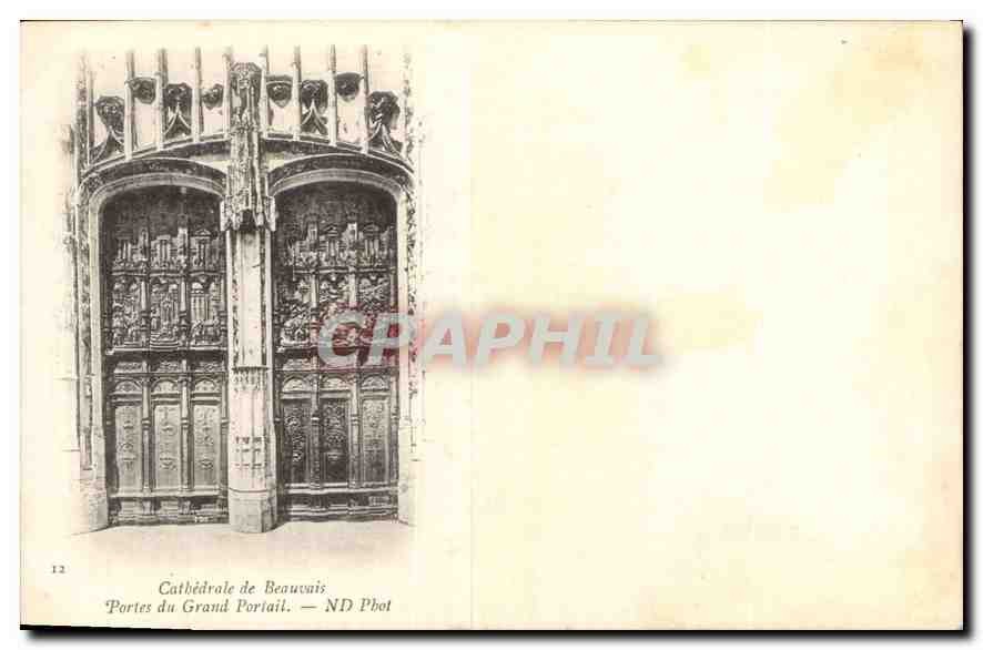 CPA Cathedrale de Beauvais Portes du Grand Portail 