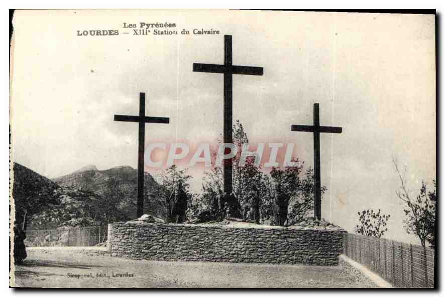 CPA Les Pyrenees Lourdes XIII Station de Calvaire 