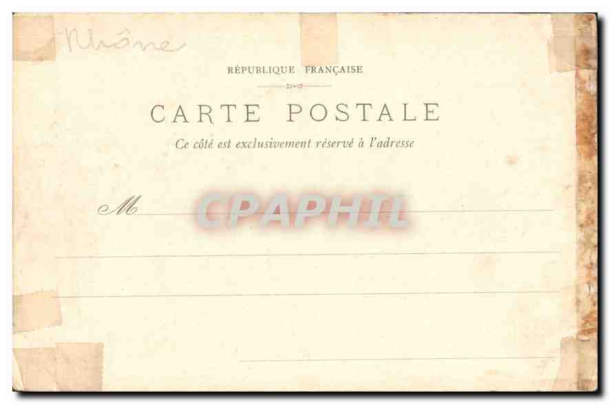 CPA Lyon Palais de la Bourne  — Verso