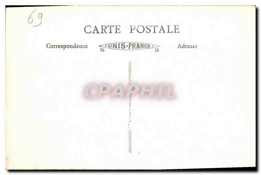 CPA Lyon Coteau de Fourvierre la Saone et Pont du Palais de Justice  — Verso