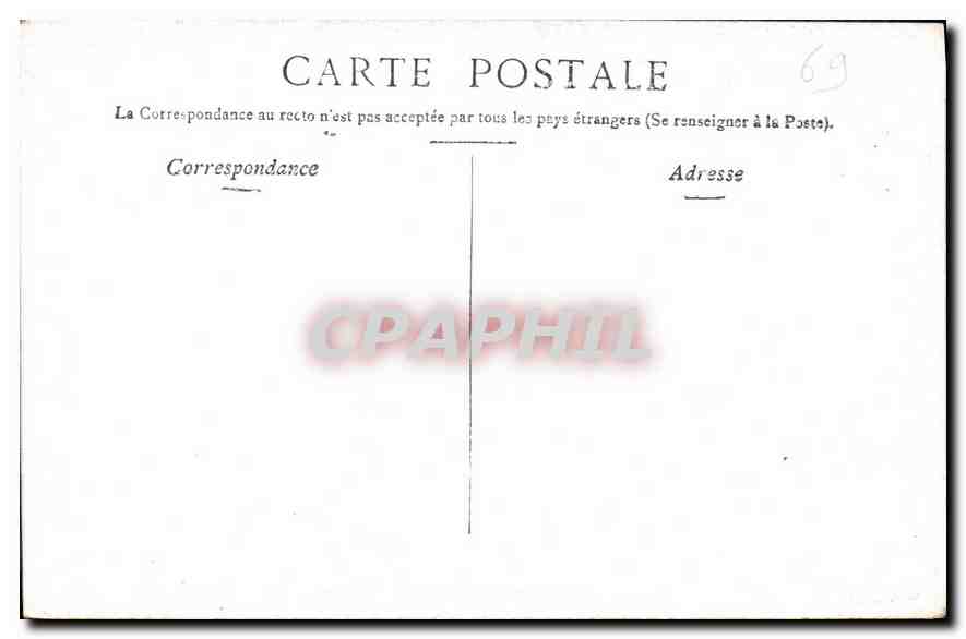 CPA Lyon Monument de Burdeau  — Verso