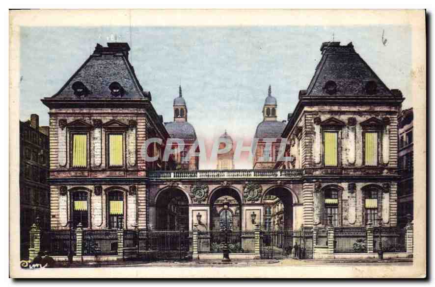 CPA Lyon Rhone Hotel de Ville Facade et Place de la Comedie  — Rückseite