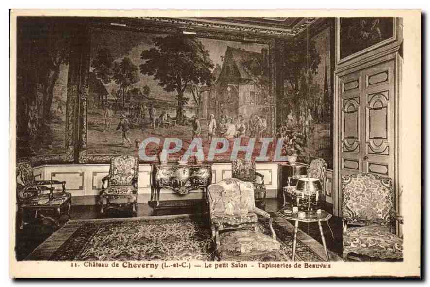 CPA Chateau de Cheverny L et C le Petit Salon Tapisseries de Beauvais 