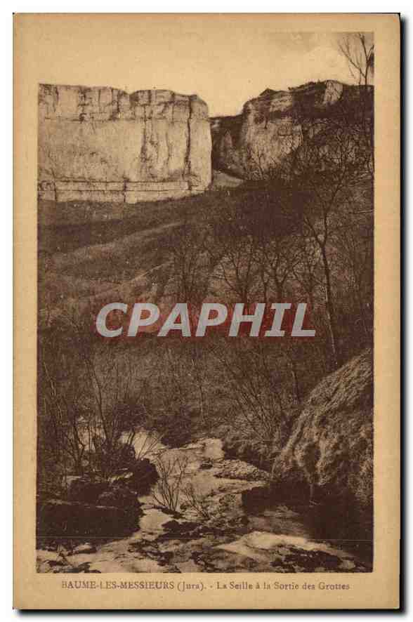 CPA Baume les Messieurs Jura La Seille ala sortie des Grottes 