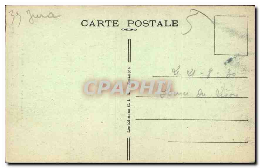 Nans-sous-Sainte-Anne — La Grotte Sarrazine — Sites Pittoresques de Franche-Comté — Verso