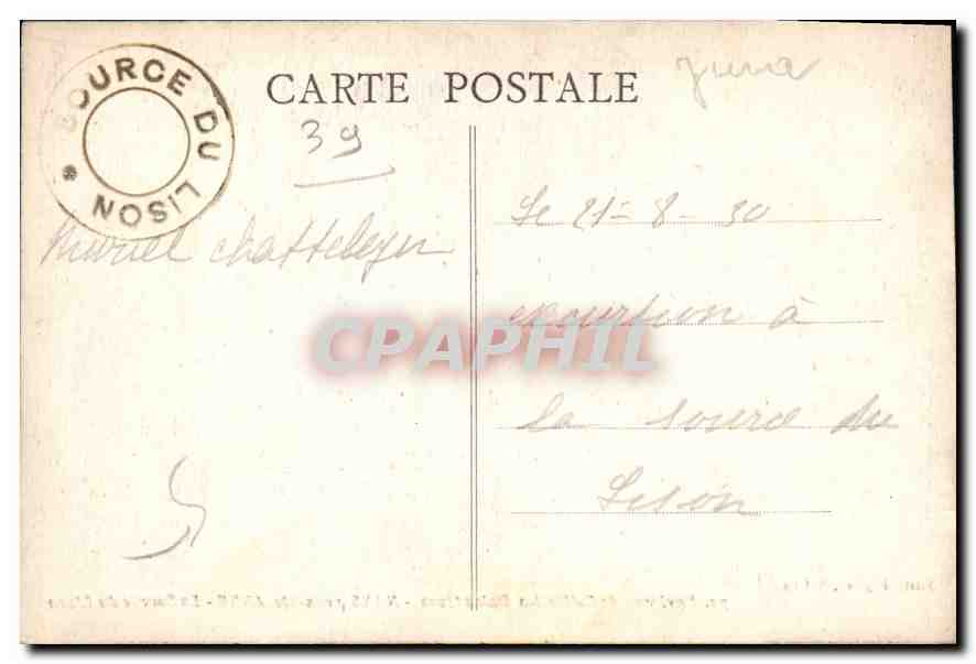 La Source du Lizon — Nans-sous-Sie-Anne (Jura) — Édit. Figuati Sains n°79 — Verso