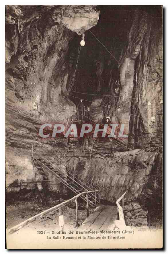 Grottes de Baume-les-Messieurs (Jura) — La Salle Renaud et la Montée de 18 mètres — éditeur S.P.A. C. Allès